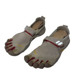 Vibram Fivefingers W4423 Gray Red Barefoot Running Shoes Women 36 GUC